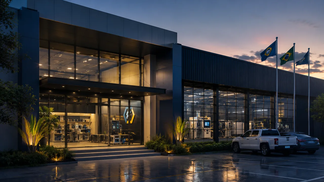 Showroom técnico e estrutura corporativa de automação e pesagem da FAZAC
